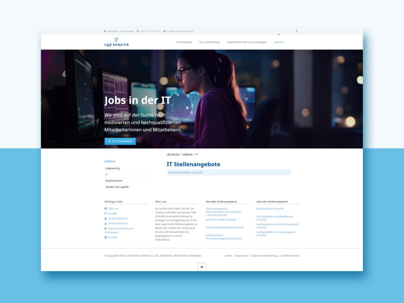 personnel service provider website