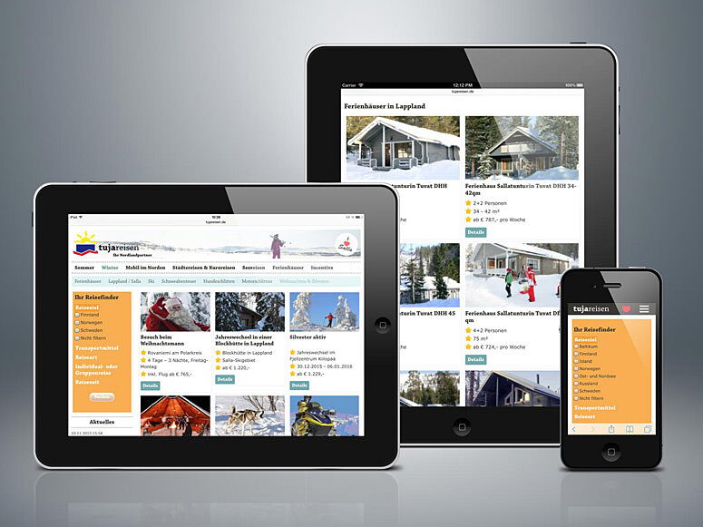 reise website design